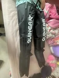Uploaded photo of full-leg compression boots being worn at home