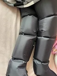Uploaded photo of calf and foot compression wraps for home massage