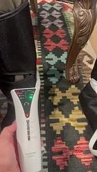 Uploaded photo showing controls and air compression leg massage equipment