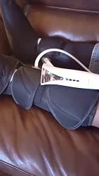 Uploaded photo of calf and foot compression wraps for home massage